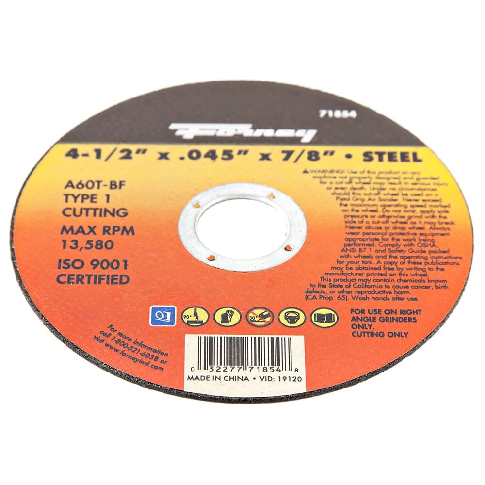 71854 Cut-Off Wheel, Metal, Type 1